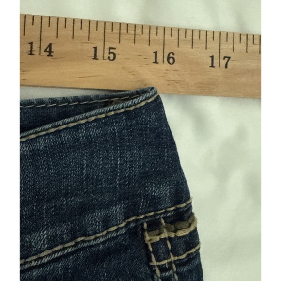 Seven7 Bootcut Jeans Women's 31x32 Flare Embroidered Flap Pocket - Picture 3 of 9